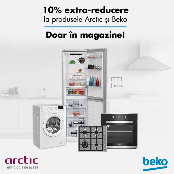 10% extra reducere la produsele Arctic și Beko